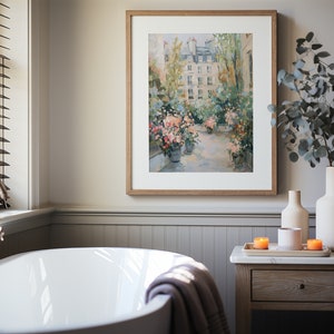 Parisian Garden Painting: Romantic French Cityscape Art (Digital Download) image 10