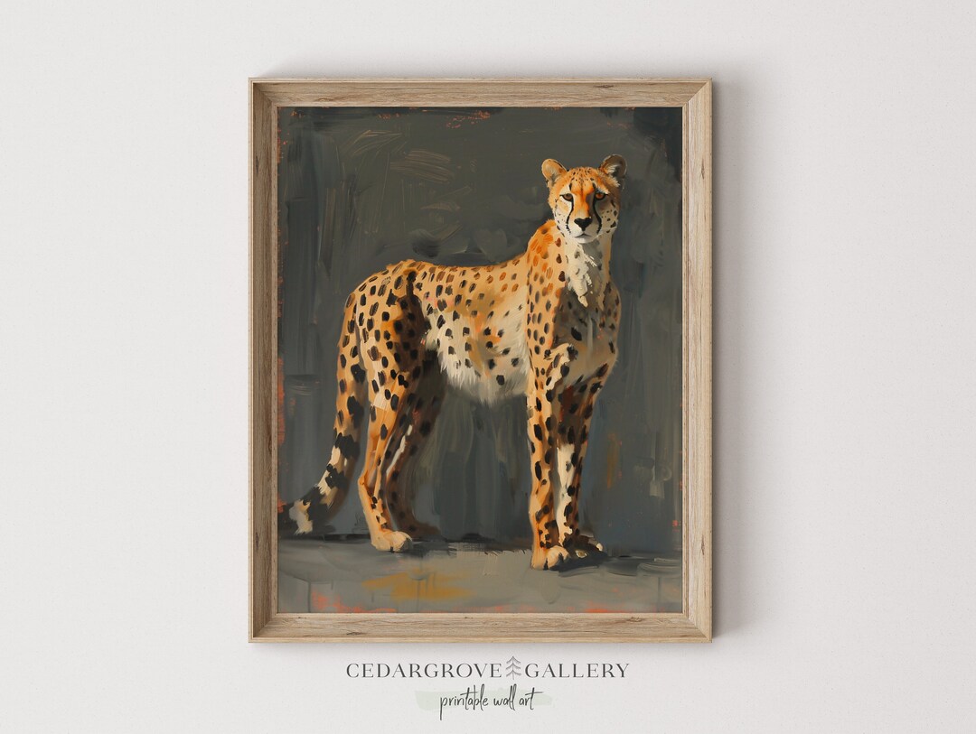 Cheetah Printable Painting | Cheetah Wall Art | Classy Animal Print ...