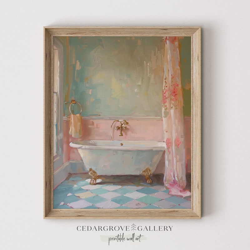 Vintage Bathroom Art - Etsy
