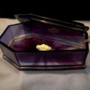 Gothic Coffin Trinket Box: Handmade Resin Witchy Jewellery Storage
