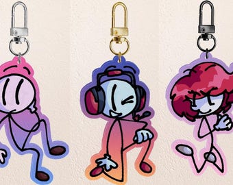 double-sided keychains (the henry stickmin collection)