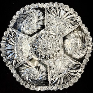 Antique American Brilliant Cut Glass Bowl