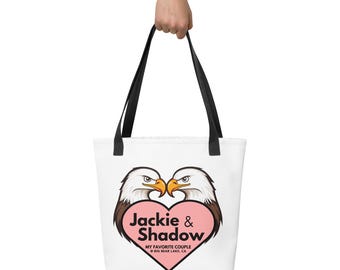 Bolsa de mano con el águila calva de Jackie & Shadow: regalo para fans de Big Bear Lake