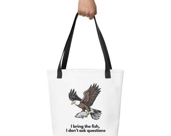 Bald Eagle Tote Bag: Funny Bird Lover Gift