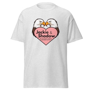 Koszulka z wizerunkiem orła bielika Jackie & Shadow: prezent dla obserwatorów ptaków na jeziorze Big Bear