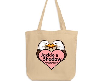 Bolsa de algodón orgánico: Jackie y Shadow, regalo para fans de Big Bear Lake Eagle Cam
