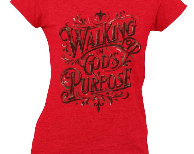 Featured listing image: Walking in Gods Purpose Christian T-Shirt | Faith-Inspired 2 Corinthians 5:7 Tee for Spiritual Journey