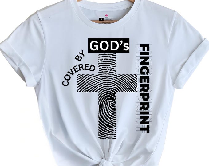 Featured listing image: Gods Footprint Christian T-Shirt: Inspirational Faith-Based Graphic Tee for Women