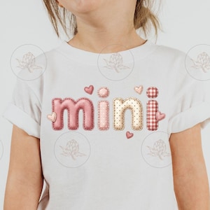 Mini Patchwork Valentine PNG, Mini Heart Design, Patchwork Fabric Love Art, Digital Download for Kids