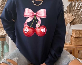 6 7 Cherry PNG, Valentine Design, Retro Playing Cards, Funny Coquette Shirt, Digital Download for Gifts
