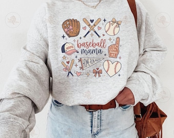 baseball mama collage png baseball mom png, game day png, sports mom png, trendy athletic png