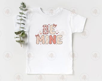 Be Mine Patchwork Png, Valentines PNG,  Be Mine Patchwork, Retro Valentine PNG, Faux Embroidery Heart Design, Valentine's Day