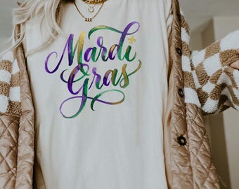 Mardi Gras Watercolor Clipart, Fleur De Lis, Carnival Design (PNG Digital Download)