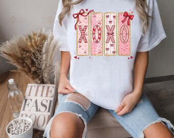 XOXO Y2K PNG, Trendy Valentine Design, Valentine's Day Retro Graphic, Digital Download Sublimation, Cute Coquette Design, Valentine Design