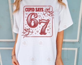 67 Valentine Png, Cupid Png Valentine Png, 6-7 MemeKids Valentine, Preppy Valentine Png Digital Download