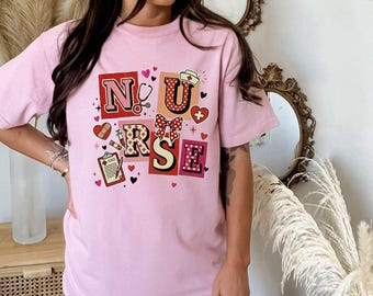 Nurse Valentine Y2K PNG, Cupid Love Design, Valentine's Day Art, Cute Nurse Collage, Digital Download