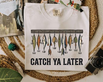 Catch Ya Later png, ontwerp vissensublimatie, grappige baspatch, camouflagelabel buiten, digitale downloadkunst