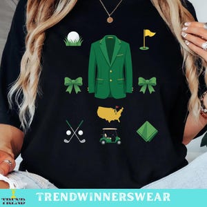 Golf Icons PNG, Golf Clipart Set, Masters Golf Jacket PNG, Golf Cart Ball Flag Clipart, Sports Golf Design Elements, Sublimation PNG