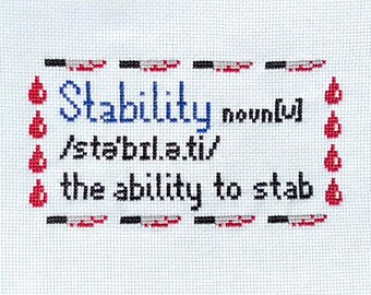 Stability - Cross Stitch Digital Pattern - The Ability to Stab