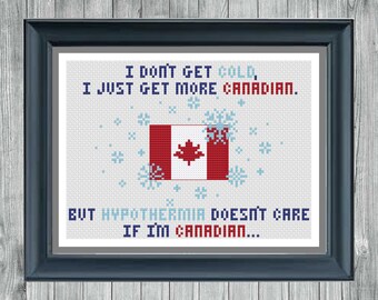 Hypothermic Canadian - Cross Stitch Digital Pattern - Instant PDF Download