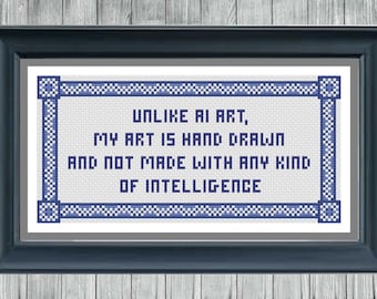 No Intelligence - Cross Stitch Digital Pattern - Instant PDF Download