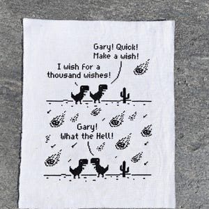 More Wishes - Google Dinosaur Cross Stitch Digital Pattern - Instant PDF Download