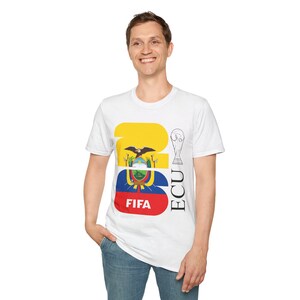 Ecuador Flag FIFA 2026 World Cup Tee | ECU Conmebol Football T-Shirt image 6