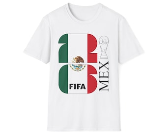 Mexico FIFA World Cup 2026 MEX T-Shirt | Mexico Flag Soccer Tee