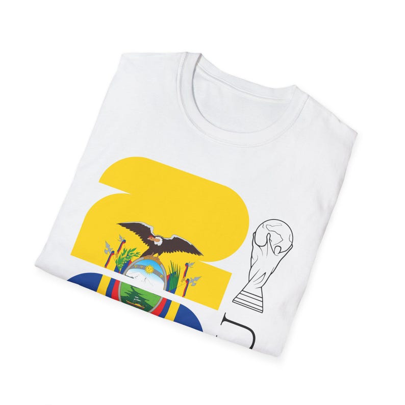 Ecuador Flag FIFA 2026 World Cup Tee | ECU Conmebol Football T-Shirt image 3