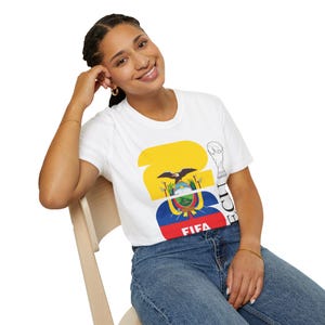 Ecuador Flag FIFA 2026 World Cup Tee | ECU Conmebol Football T-Shirt image 9
