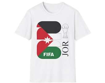 Jordan Flag FIFA World Cup 2026 T-Shirt | Jordan football soccer tee