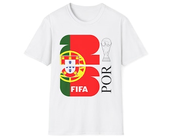Portugal World Cup Logo 2026 T-Shirt | FIFA POR Football Soccer Tee