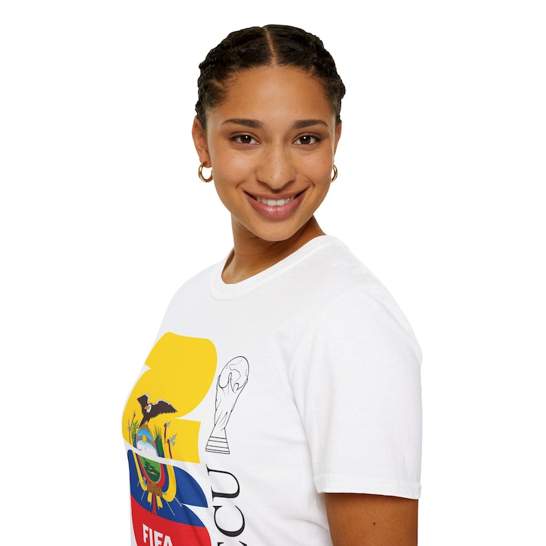 Ecuador Flag FIFA 2026 World Cup Tee | ECU Conmebol Football T-Shirt image 8