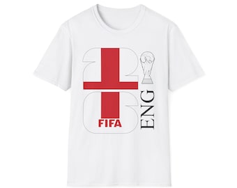 England Flag FIFA 2026 World Cup Trophy T-Shirt | ENG Football Tee