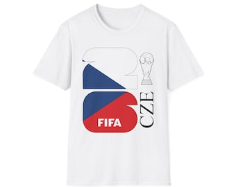 CZE FIFA World Cup 2026 Graphic T-Shirt | Czech Republic Flag Soccer Tee