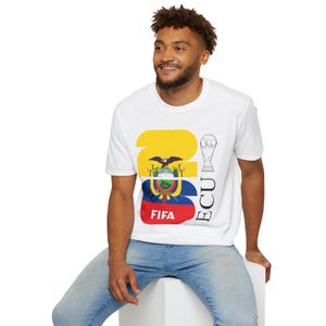 Ecuador Flag FIFA 2026 World Cup Tee | ECU Conmebol Football T-Shirt image 11