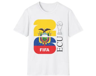 Maglietta con la bandiera dell'Ecuador per i Mondiali FIFA 2026 / Maglietta da calcio ECU CONMEBOL
