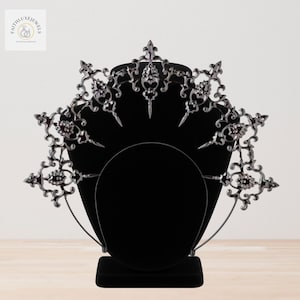 Halloween Black Halo Crown - Perfect Festival Crown - Black Halo Headpiece - Vintage Alloy Shinny Halo Tiara - Gala Crown - Gift Her