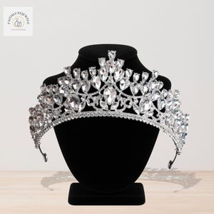 Luxury Big Bridal Crown - Quinceanera Crystal Tiara - Princess Girl Bridal Tiaras - Hair Accessory
