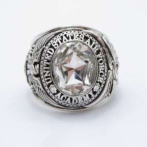 Handgefertigter Ring , Personalisierter Ring , in USA , NEU , Silber 925 , Ring , 1960 , UNITED Staaten Luftwaffenring , USAF Ring
