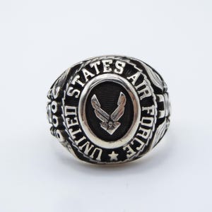 Handcrafted ring , Personalized ring , in USA , NEW , silver 925 , ring ,  UNITED states air force ring , usaf ring , usaf ,  2009