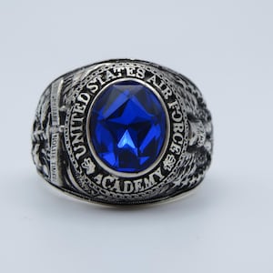 Handcrafted ring , Personalized ring , in USA , NEW , silver 925 , ring , usaf ac ,  UNITED states air force ring , usaf ring , usaf