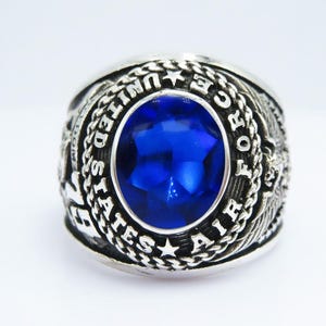 Personalized ring , in USA , NEW , silver 925 , ring , 1979 , UNITED states air force ring , usaf ring , usaf , Handcrafted ring