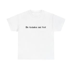 Camiseta revolucionaria "Los pensamientos son libres". Perfecta para el día a día, para protestar sutilmente y para provocar la reflexión. imagen 3