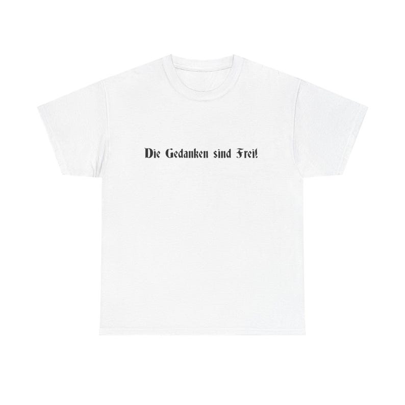 Camiseta revolucionaria "Los pensamientos son libres". Perfecta para el día a día, para protestar sutilmente y para provocar la reflexión. imagen 3