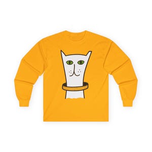 My name is Spork.  Cat Portrait  |  Comfy Unisex  Long-sleeve Shirt for Cat Lovers