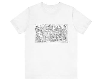 Calavera Skeleton Bicycles T-Shirt | Jose Guadalupe Posada Design
