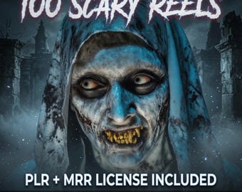 100 Horror Reels: Vertical Videos with PLR/MRR License (Digital Download)