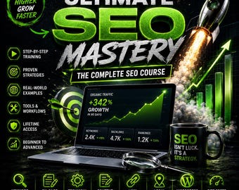 Ultimate SEO Mastery Course | Keyword Research, On-Page, Technical SEO (Digital Download)