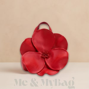 Mini sac seau en cuir en forme de fleur, sac à main en cuir élégant à pétales 3D, sac à main floral unique en plusieurs couleurs, cadeaux pour elle